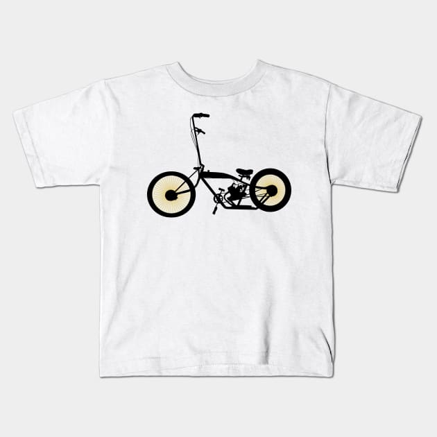 Lowrider Bicycle - All Black Kids T-Shirt by ilrokery